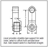 EL Series Wide Roller Offset Type Style RWO Operating Lever