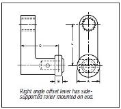 EL Series Side Roller Lever Offset Type Style SLO Operating Lever